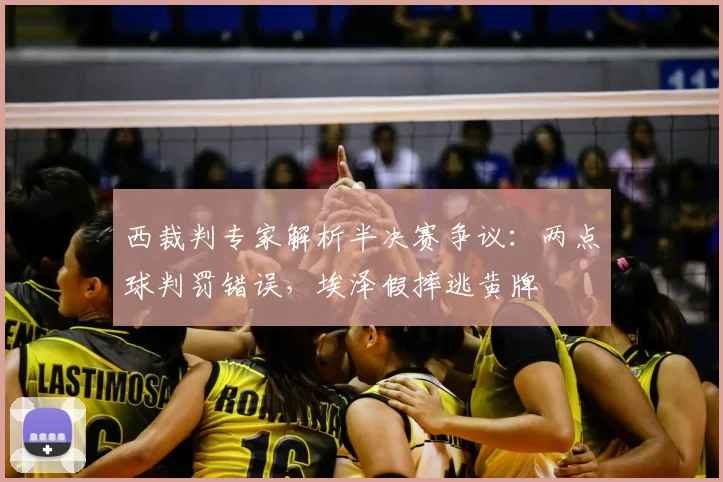 西裁判专家解析半决赛争议：两点球判罚错误，埃泽假摔逃黄牌